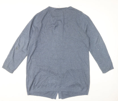 Womens UK Size 18 Mona Blue Cardigan Jumper