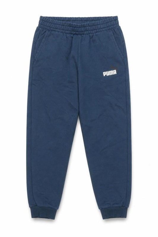 Puma Boys Blue Elastic Waist Joggers, 13-14 Years, Cotton