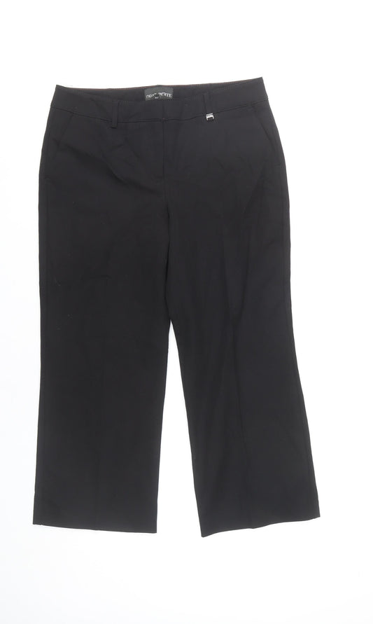 Womens UK Size 10 NEXT Regular Fit Business Black Trousers
