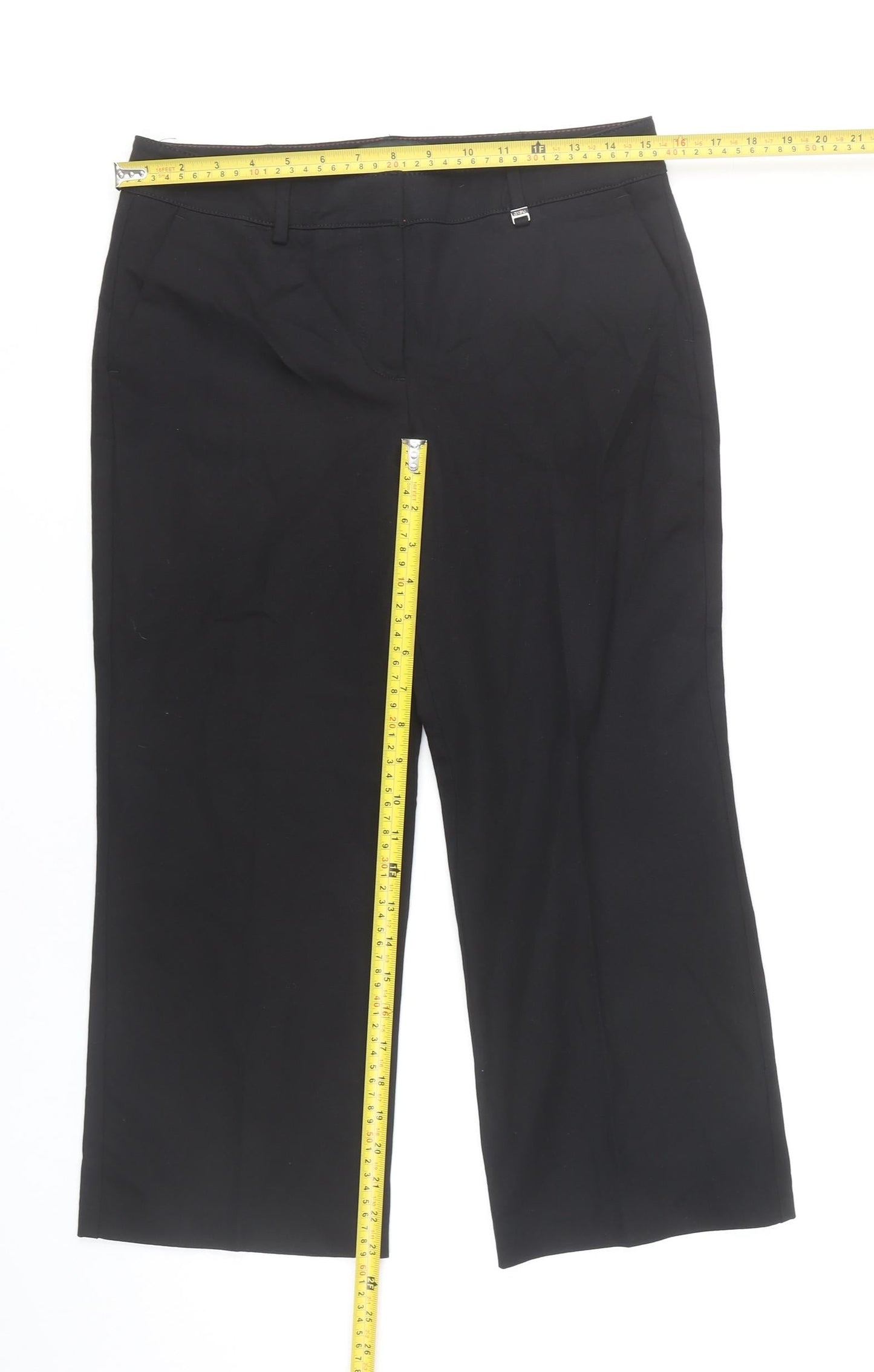 Womens UK Size 10 NEXT Regular Fit Business Black Trousers