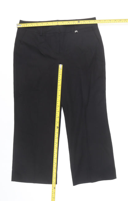 Womens UK Size 10 NEXT Regular Fit Business Black Trousers