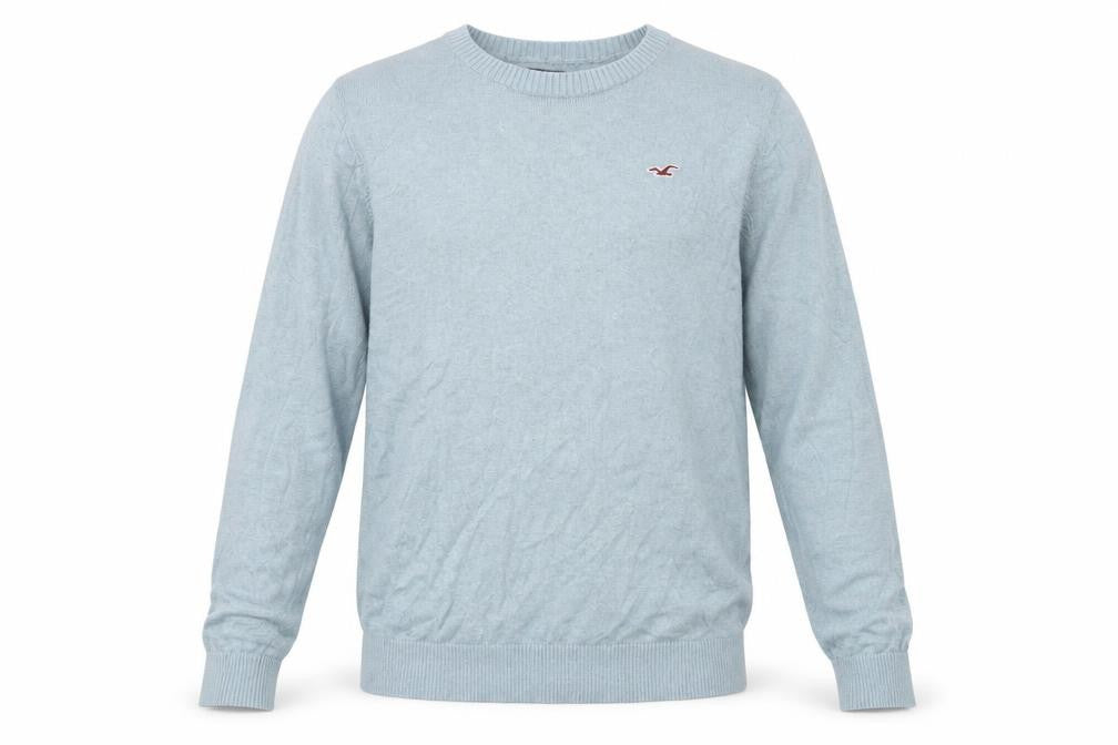 Mens UK Size M Hollister Blue Pullover Jumper