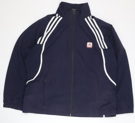 Adidas Men's Blue Track Jacket Size S Polyester