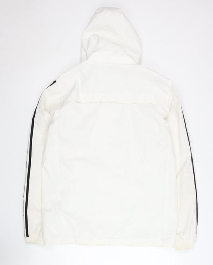 Adidas Men's Medium White Hooded Jacket