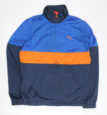 Puma Men's Blue Track Jacket, L, Full Zip