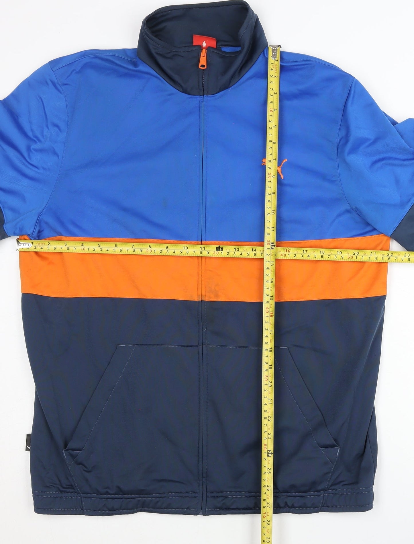 Puma Men's Blue Track Jacket, L, Full Zip