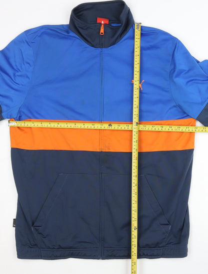 Puma Men's Blue Track Jacket, L, Full Zip