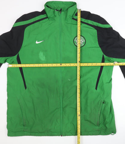 Nike Men's Green Track Jacket, XL, Hooded Full Zip