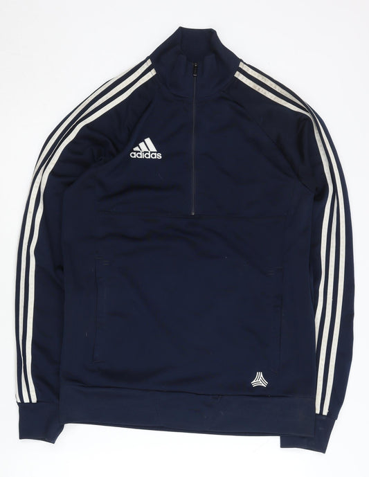 Adidas Men's Blue Track Jacket Size S, 1/2 Zip