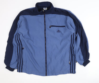 Adidas Men's Blue S Track Jacket, Lightweight Nylon