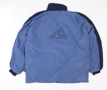Adidas Men's Blue S Track Jacket, Lightweight Nylon