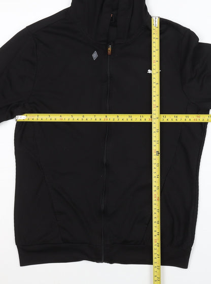 Puma Women's Black Full Zip Hoodie, Size 10, Lightweight