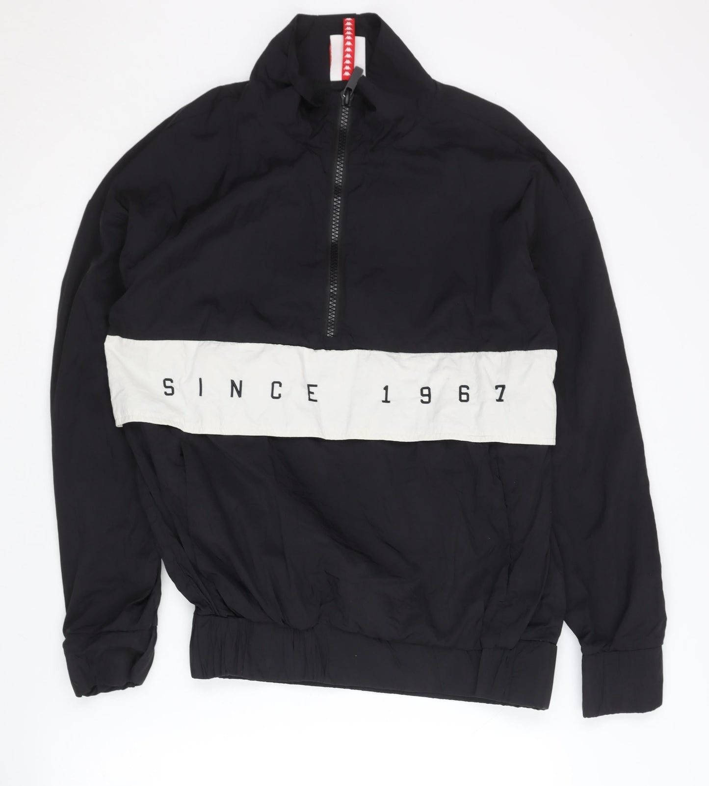 Kappa Men's Black Track Jacket, Medium, 1/2 Zip