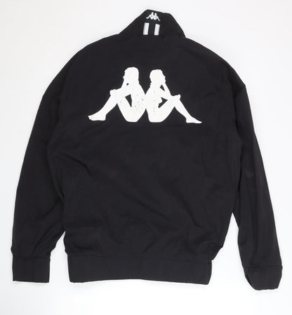 Kappa Men's Black Track Jacket, Medium, 1/2 Zip