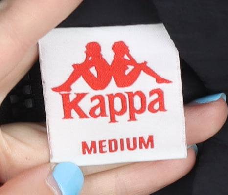 Kappa Men's Black Track Jacket, Medium, 1/2 Zip