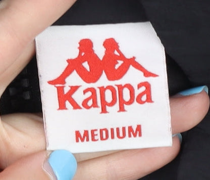 Kappa Men's Black Track Jacket, Medium, 1/2 Zip