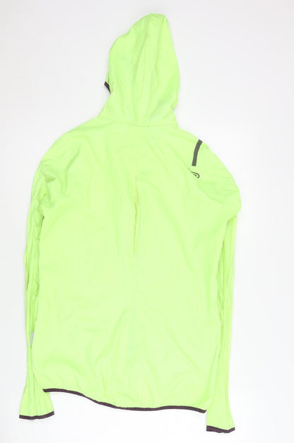 Decathlon Unisex Green Windbreaker Size 10 Hooded