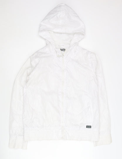 Essentials Sportzone Women's White Windbreaker M Hooded