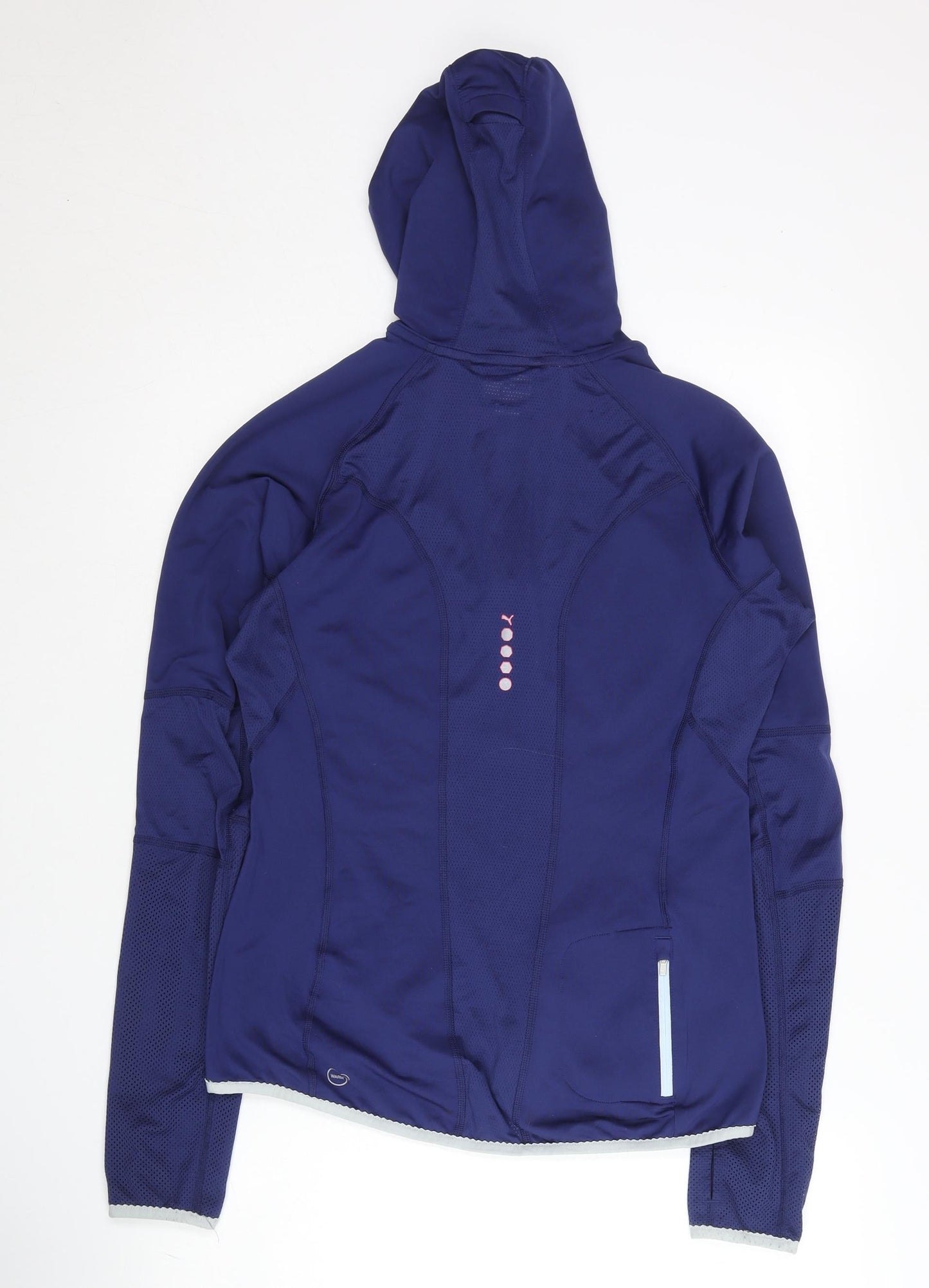 Puma Women's Blue Track Jacket, Size 10, Slim Fit