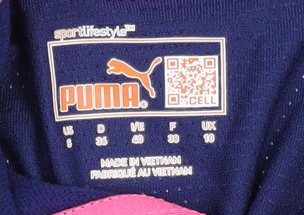 Puma Women's Blue Track Jacket, Size 10, Slim Fit