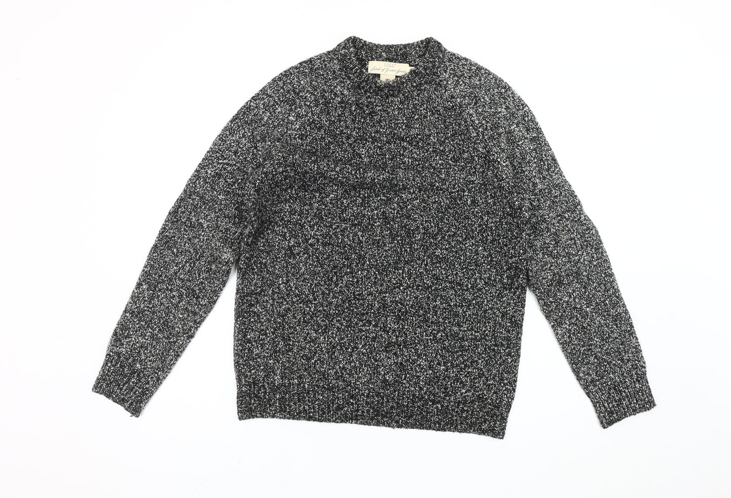 H&M L.O.G.G. Men’s Grey Chunky-Knit Crew Neck Jumper Size S