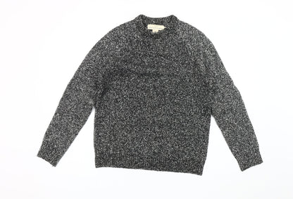 H&M L.O.G.G. Men’s Grey Chunky-Knit Crew Neck Jumper Size S