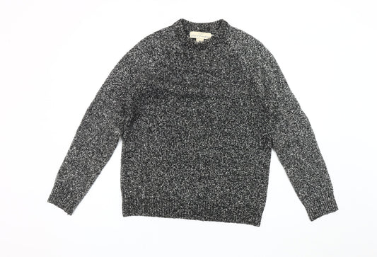 H&M L.O.G.G. Men’s Grey Chunky-Knit Crew Neck Jumper Size S
