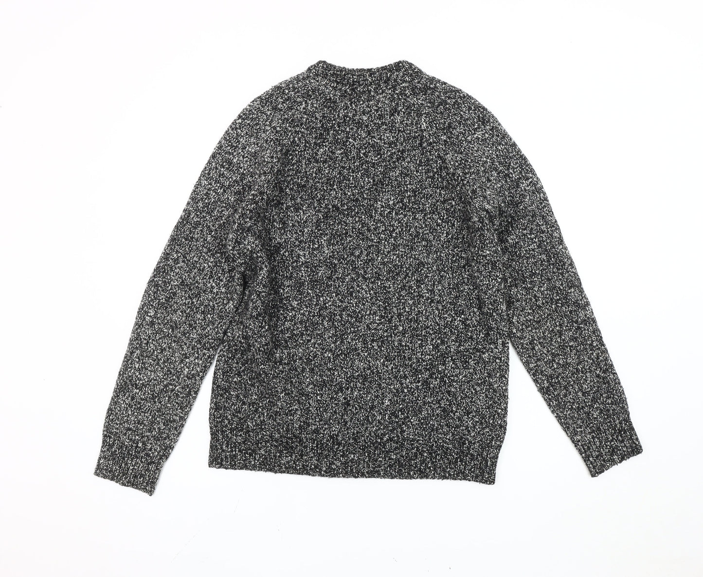 H&M L.O.G.G. Men’s Grey Chunky-Knit Crew Neck Jumper Size S