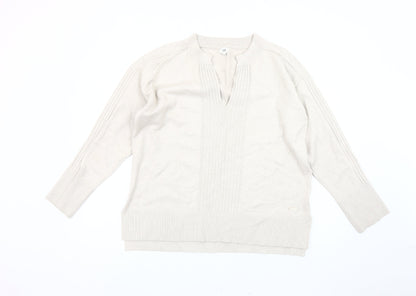 Womens UK Size M River Island Beige Pullover Jumper