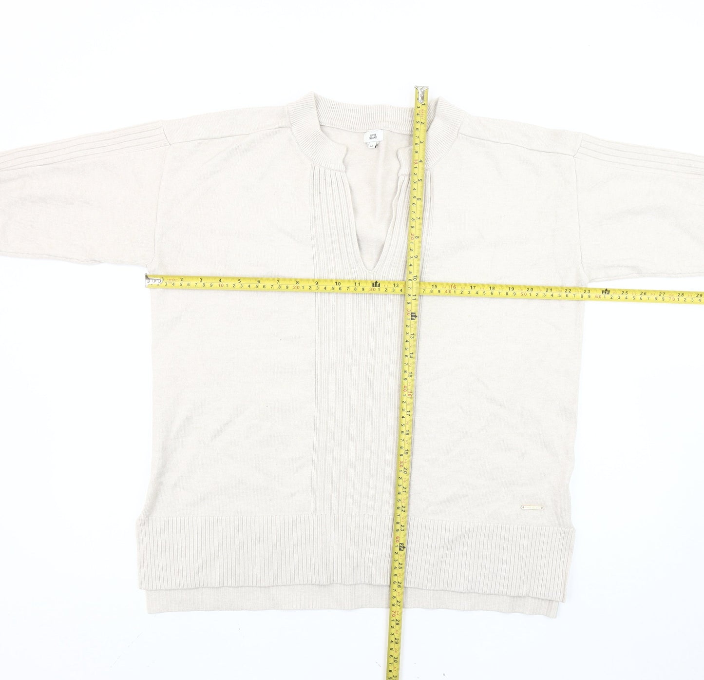 Womens UK Size M River Island Beige Pullover Jumper