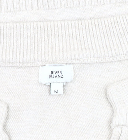 Womens UK Size M River Island Beige Pullover Jumper