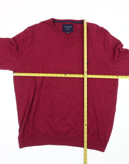 Joules Men’s Red XL Pullover Cotton Crew Neck Jumper