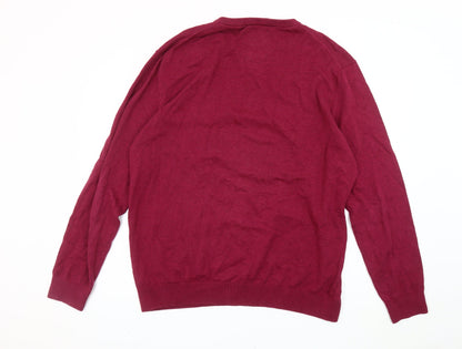 Joules Men’s Red XL Pullover Cotton Crew Neck Jumper