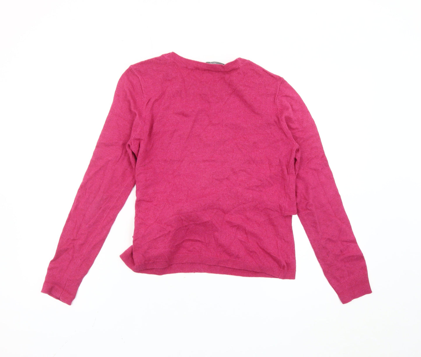 Womens UK Size 8 Mint Velvet Pink Wrap Jumper
