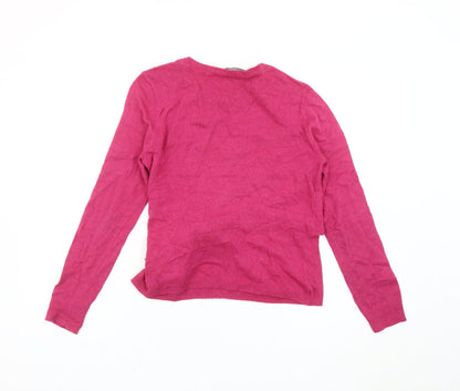 Womens UK Size 8 Mint Velvet Pink Wrap Jumper