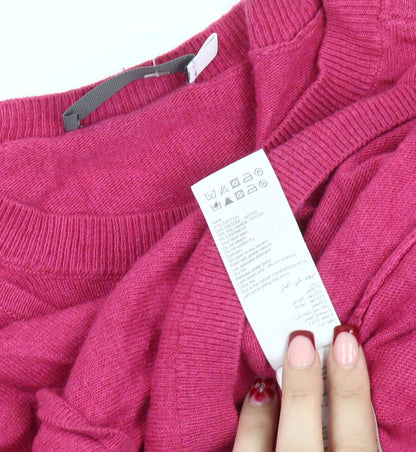 Womens UK Size 8 Mint Velvet Pink Wrap Jumper