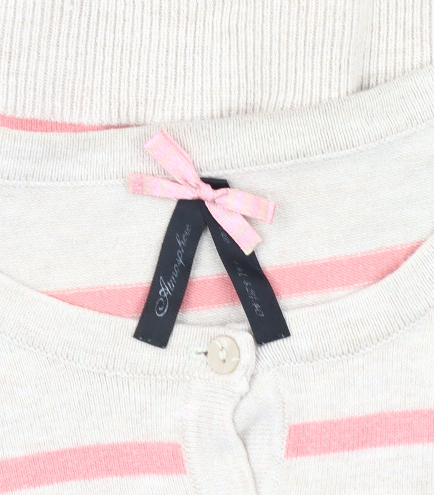 Womens UK Size 14 Atmosphere Beige Cardigan Jumper