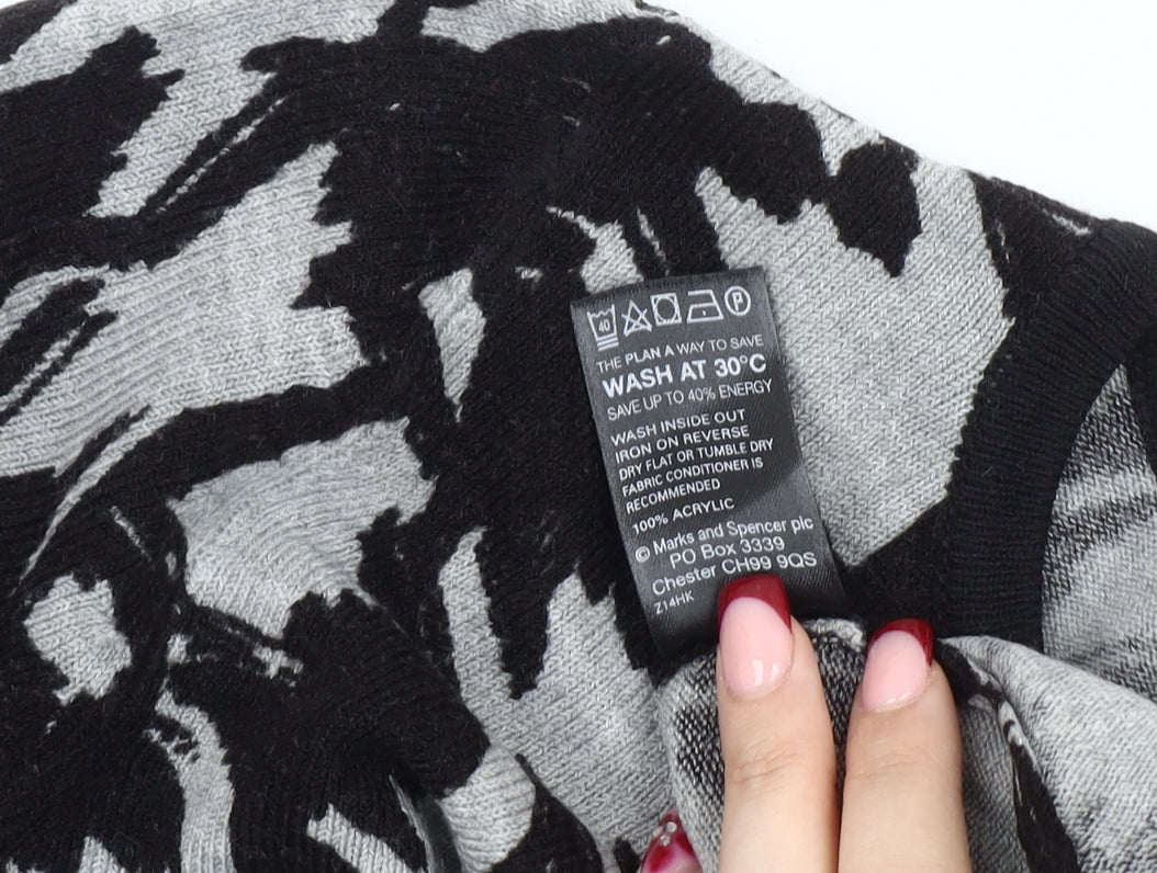 Womens UK Size 12 Marks and Spencer Grey Cardigan Jumper