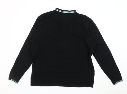 Fanatics Men’s Manchester City Black 2XL Long Sleeve Polo Shirt