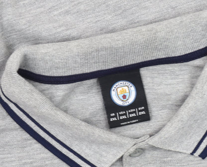 Fanatics Men’s Grey 2XL Long Sleeve Manchester City Polo Shirt