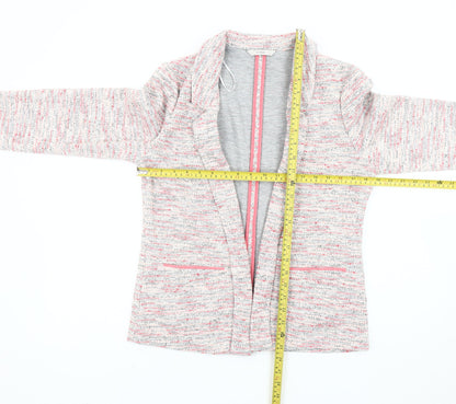 George Women Pink Knit Blazer UK 10 Regular Fit Notch Lapel