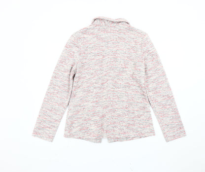 George Women Pink Knit Blazer UK 10 Regular Fit Notch Lapel