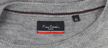 Pierre Cardin Men's Grey XL Pullover Crew Neck Jumper