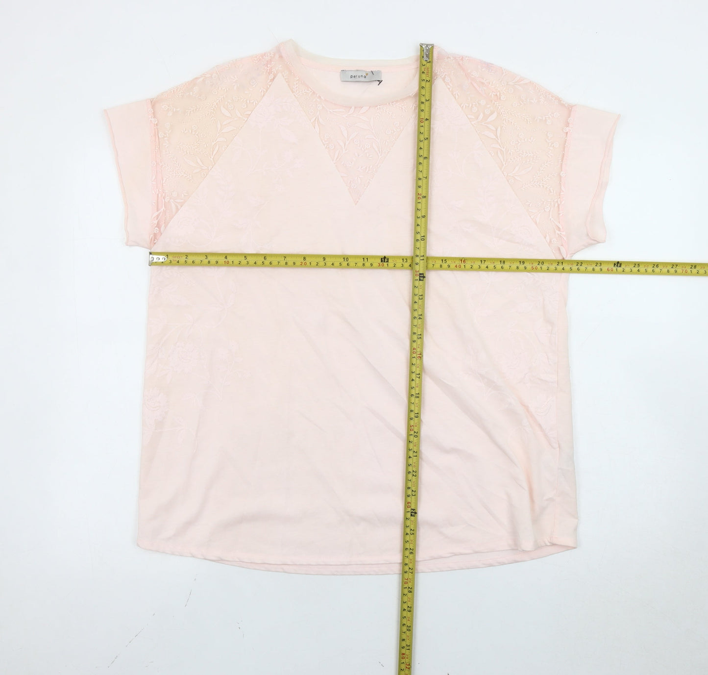 Womens UK Size 14 Marks and Spencer Pink Basic T-Shirt