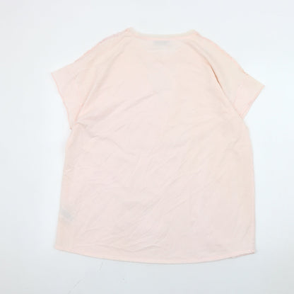 Womens UK Size 14 Marks and Spencer Pink Basic T-Shirt