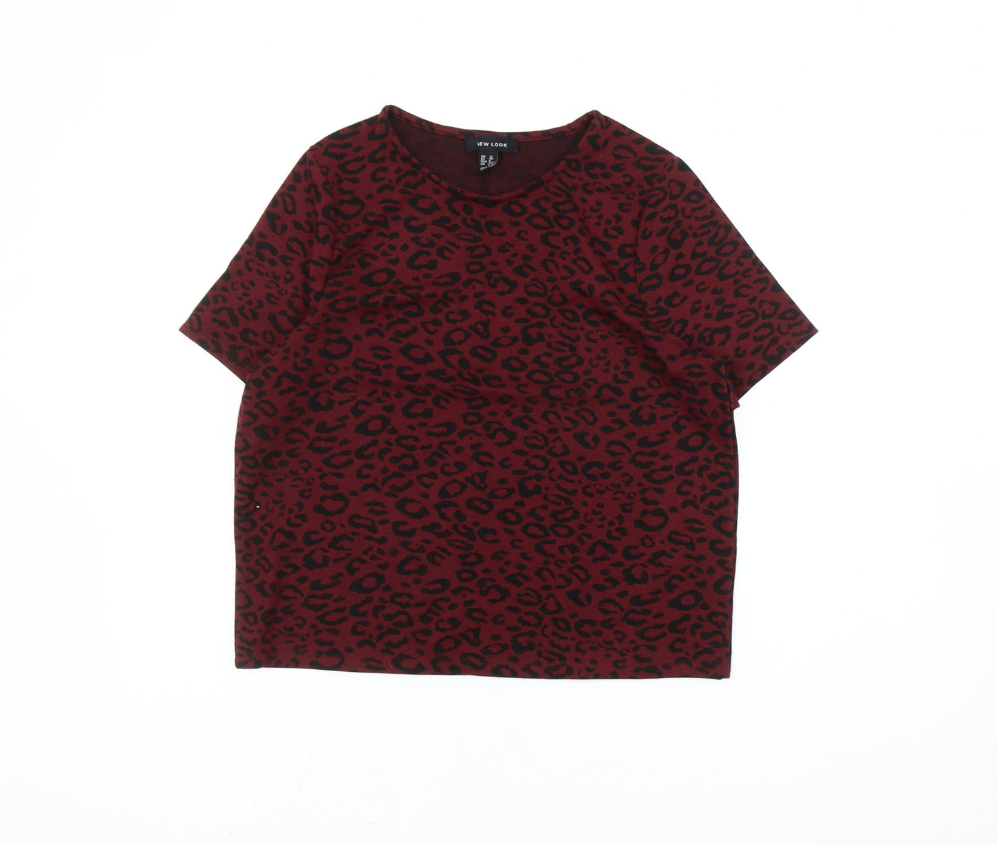 Womens UK Size 12 New Look Red Basic T-Shirt