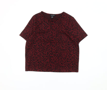 Womens UK Size 12 New Look Red Basic T-Shirt