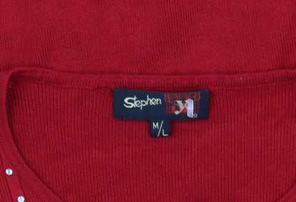 Womens UK Size M Stephen Red Pullover Jumper