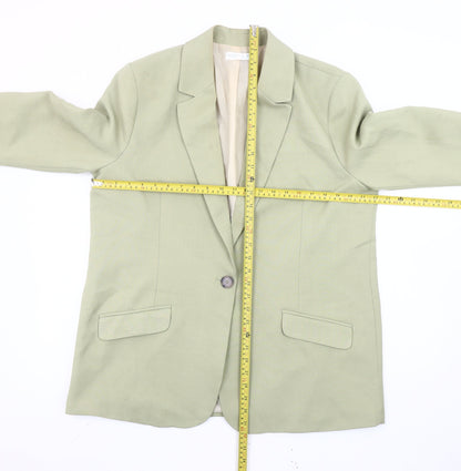 Primark Women’s Green Blazer L Regular Fit Single-Breasted Tailored