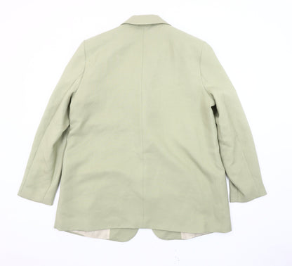 Primark Women’s Green Blazer L Regular Fit Single-Breasted Tailored